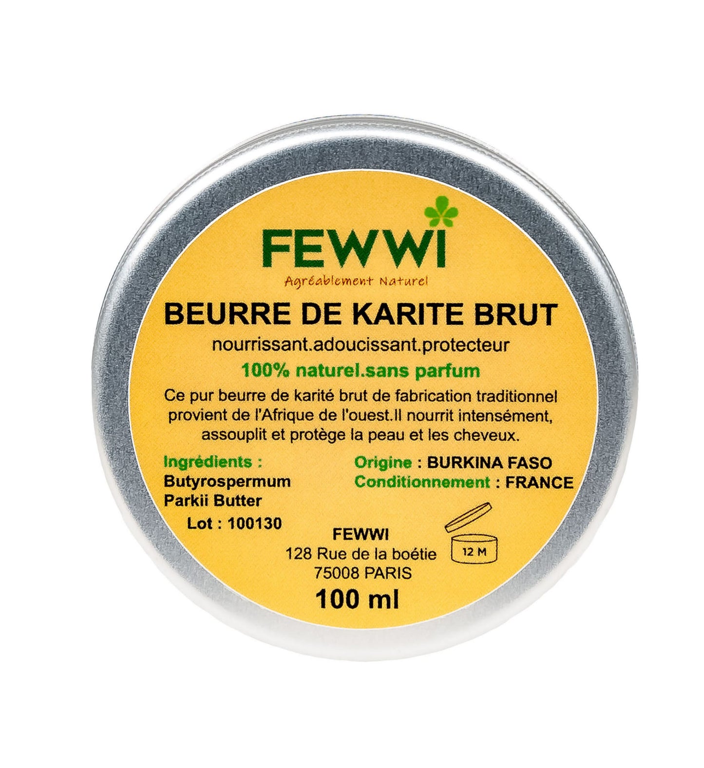 Beurre de karité brut 100% pure - eracare
